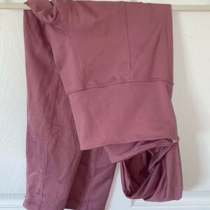 Free People Mauve High-Waisted Crop Leggings